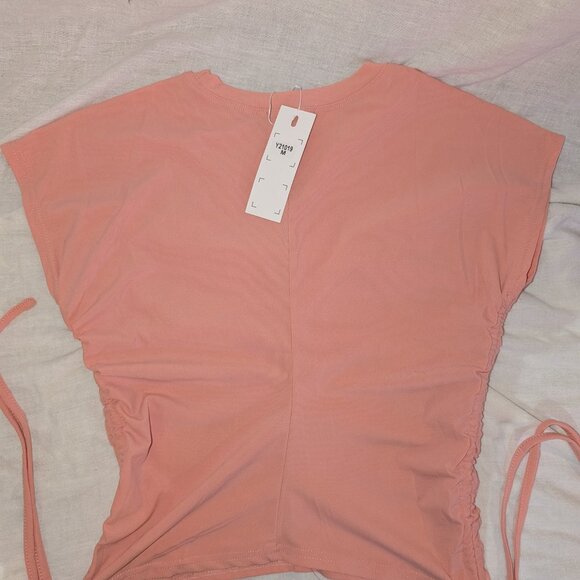 Drawstring Ruched Side Sleeveless Top - Picture 2 of 2